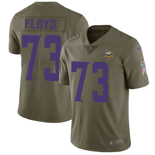 Nike Vikings #73 Sharrif Floyd Olive Men's Stitched NFL Limited Salute to Service Jersey